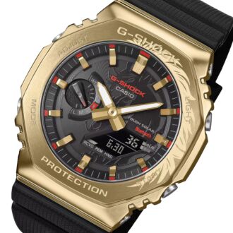 Casio G-Shock G-Steel YEAR OF THE HORSE Black Gold Limited Watch GBM-2100CX-9A