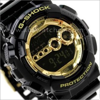 Casio G-shock Garish Black Limited Edition Multi time Watch GD-100GB-1, GD100GB