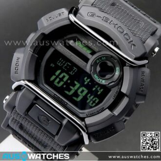 Casio Action Sport Face Protector Flash Alert Military Black Watch GD-400MB-1, GD400MB