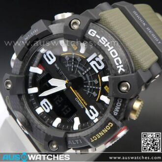 Casio G-Shock Mudmaster Quad Sensor Carbon Fiber Bluetooth Watch GG-B100-1A3