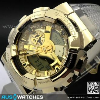 Casio G-Shock Metal Covered GOLD Clear Semi-Transparent Watch GM-110SG-9A, GM110SG