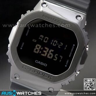 Casio G-Shock Black ion plated Stainless Steel Bezel Watch GM-5600B-1, GM5600B