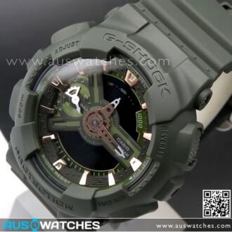 Casio G-Shock S Series Matte Green Sport Watch GMA-S110CM-3A, GMAS110CM