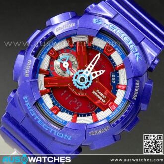 Casio G-SHOCK S-Series World time Purple Blue Unisex Watch GMA-S110HC-2A, GMAS110HC