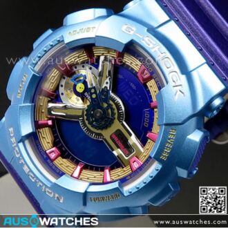 Casio G-SHOCK S-Series World time Purple Blue Unisex Watch GMA-S110HC-6A, GMAS110HC