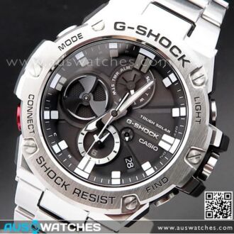 Casio G-Shock G-Steel Tough Solar Bluetooth Watch GST-B100D-1A, GSTB100D