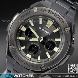 Casio G-Shock G-STEEL Analog Digital Solar All Black Sport Watch GST-S130BD-1A, GSTS130BD