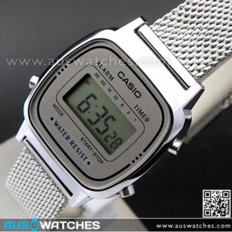 Casio Vintage Digital Mesh band Watch LA670WEM-7, LA670WEM