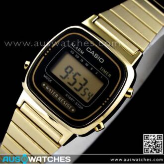 Casio Retro Gold Tone Digital Ladies Watches LA670WGA-1DF