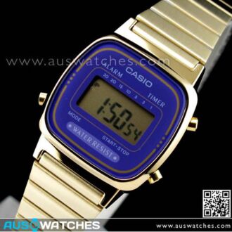 Casio Retro Gold Tone Digital Ladies Watches LA670WGA-6DF