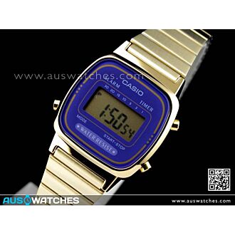 Casio Retro Gold Tone Digital Ladies Watches LA670WGA-6DF