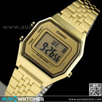 Casio Retro Gold Tone Digital Ladies Watches LA680WGA-9DF, LA680WGA