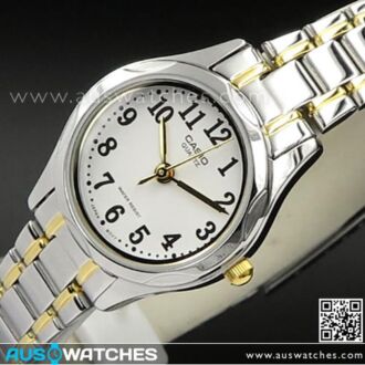 Casio Analog Stainless Steel Two Tone Ladies Watch LTP-1275SG-7B, LTP1275SG