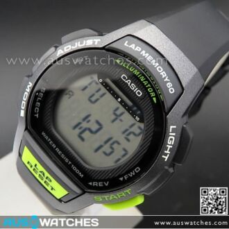 Casio Stopwatch Alarm Digital Watch WS-1000H-1AV, WS1000H