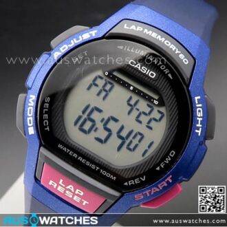 Casio Stopwatch Alarm Digital Watch WS-1000H-1AV, WS1000H