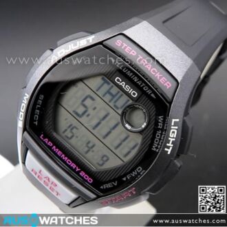 Casio Step Tracker LED 100M Ladies Sport Watch LWS-2000H-1AV, LWS2000H