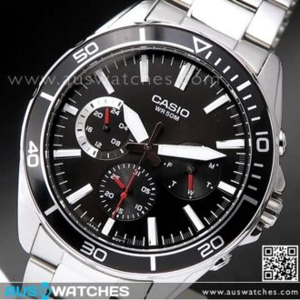 Casio Date Day 24 Hour Indicator Analog Mens Watch MTD-320D-1AV, MTD320D