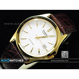 Casio Men's Watches Fashion Leather Gold MTP-1183Q-7ADF