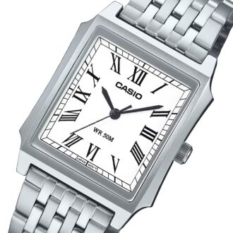 Casio Tank Stainless Steel White Vintage Quartz Watch MTP-B190D-7BV