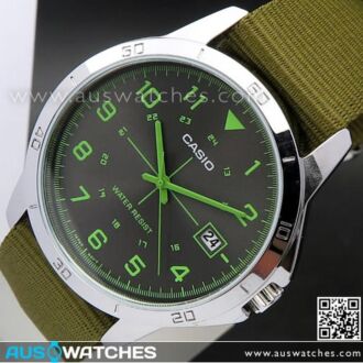 Casio Military Fabric Strap Mens Watch MTP-V008B-3B. MTPV008B