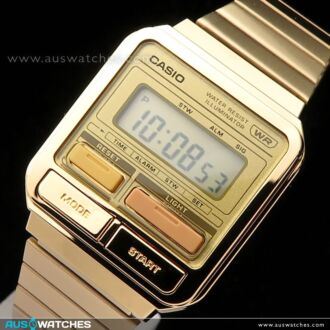 Casio Retro-Inspired Gold Digital Watch A120WEG-9A