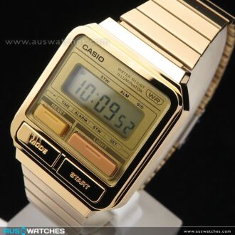 Casio Retro-Inspired Gold Digital Watch A120WEG-9A