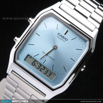 CASIO DIGITAL ANALOG VINTAGE WATCH AQ-230A-2A1MQY, AQ230A