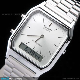 CASIO DIGITAL ANALOG VINTAGE WATCH AQ-230A-7AMQY, AQ230A