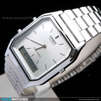 CASIO DIGITAL ANALOG VINTAGE WATCH AQ-230A-7AMQY, AQ230A