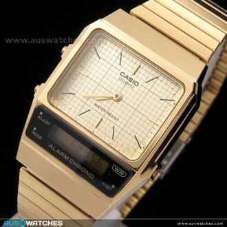 Casio Vintage Analog Digital Gold Unisex Watch AQ-800EG-9A