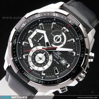 Casio Edifice Chronograph Genuine Leather Band Mens Watches EFR-539L-1A, EFR539L