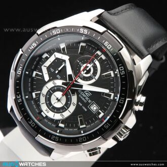 Casio Edifice Chronograph Genuine Leather Band Mens Watches EFR-539L-1A, EFR539L