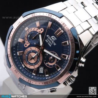 Casio Edifice Blue Gold 100M Sport Watch EFR-554D-2AV, EFR554D