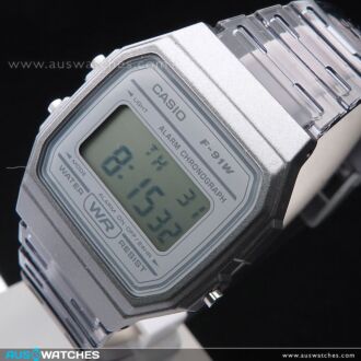 Casio Transparent Gray Digital Unisex Watch F-91WS-8DF