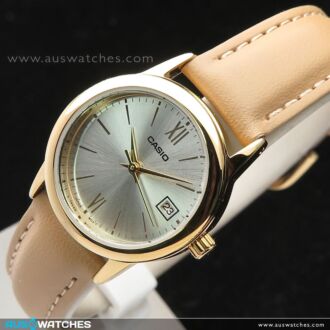 Casio Day Date Quartz Leather Strap Ladies Watch LTP-V002GL-7B3