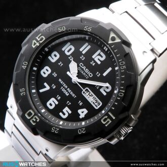 Casio Men's Diver Style Quartz Watch with Stainless Steel MRW-200HD-1B