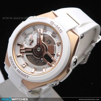 Casio Baby-G G-MS White x Rose Gold Ladies Watch MSG-400G-7A, MSG400G