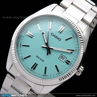 Casio Vintage Turquoise Blue Retro Classic Watch MTP-1302PD-2A2