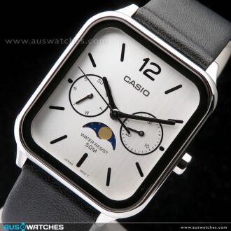 Casio Quartz Moonphase Leather Strap Mens Watch MTP-M305L-7AV, MTPM305L