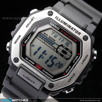 Casio 10 Year Battery 100M 5 Alarms Digital Watch MWD-110H-1A, MWD110H