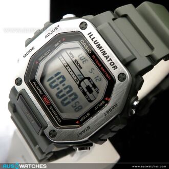 Casio 10 Year Battery 100M 5 Alarms Digital Watch MWD-110H-3A, MWD110H