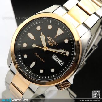 Seiko 5 Sports Two Tone Rose Gold Automatic Watch SRPE58K1