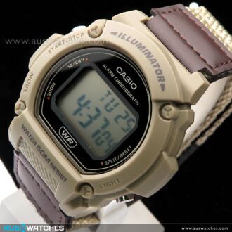 Casio Digital Brown Cloth Band Outdoor Sport Watch W-219HB-5A