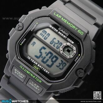 Casio LED Illuminator Lap Memory 10Yrs Battery Sports Watch WS-1400H-1AV, WS1400H