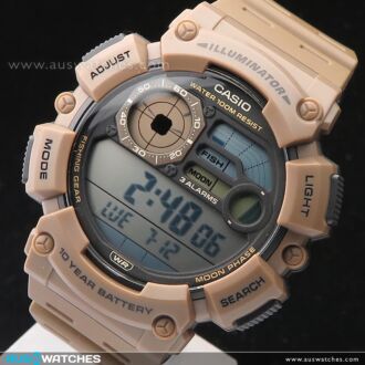 Casio Digital Moon Phase Fishing Level Sport Watch WS-1500H-5AV, WS1500H