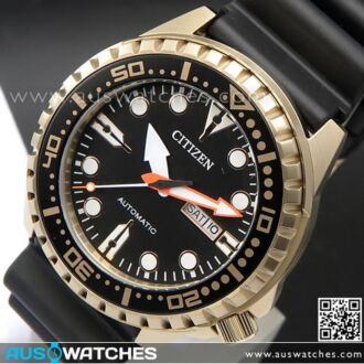 Citizen Automatic 100m Rubber Strap Rose Gold Sport Watch NH8383-17E