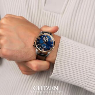 Citizen Automatic Open Heart Blue Dial Mens Watch NH9136-02L