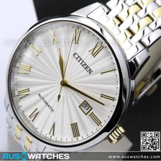 Citizen Mechanical Automatic Sapphire Two Tone Mens Dress Watch NJ0084-59A