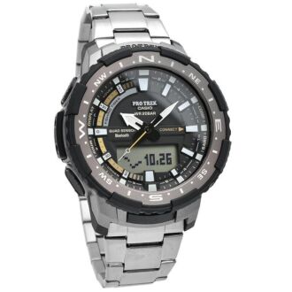 Casio ProTrek Quad Sensor Fishing Timer Bluetooth Titanium Band Watch PRT-B70T-7