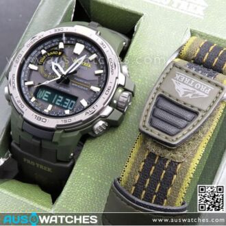 Casio ProTrek Solar Radio Multiband 6 Analog-Digital Watch PRW-6000SG-3. PRW6000SG With Extra Strap